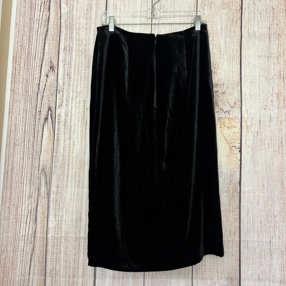 Grey x Jason Wu Womens Velvet Silk Blend Midi Front Slit midi Skirt size 10 - Picture 10 of 11